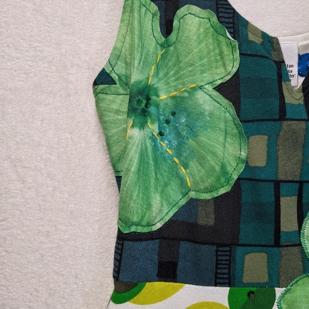 Desigual Multicolor Sleeveless Dress Artistic Patterns Fit & Flare Size M - Picture 7 of 15